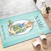 Custom Peter Rabbit Mat Personalized Name, Polyester Washable Indoor Entryway Rug, Gift for Christmas, Easter, Thanksgiving Day