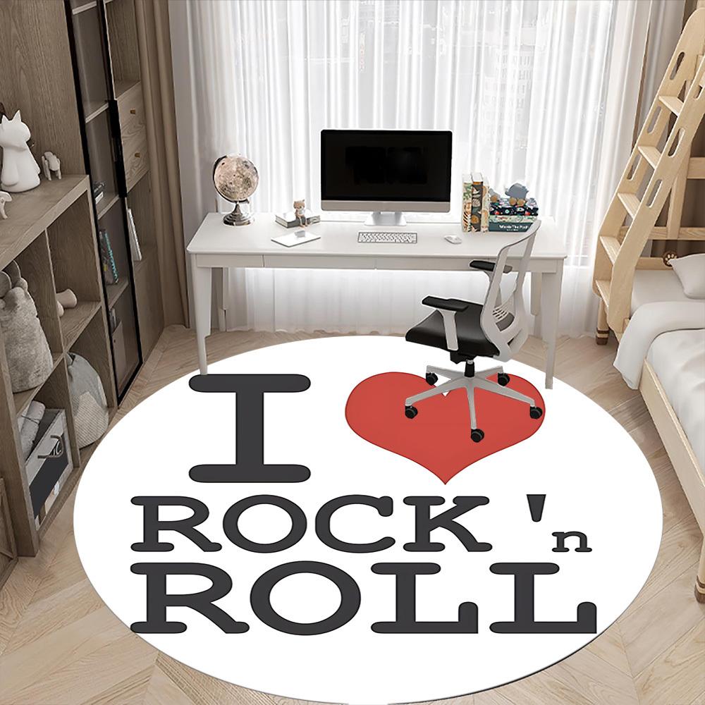 1 шт. Коврик-сиденье I Love Rock 'n Roll для офиса, для помещений, нескользящий, из полиэфирного волокна, машинная стирка, прочная конструкция yy251205101