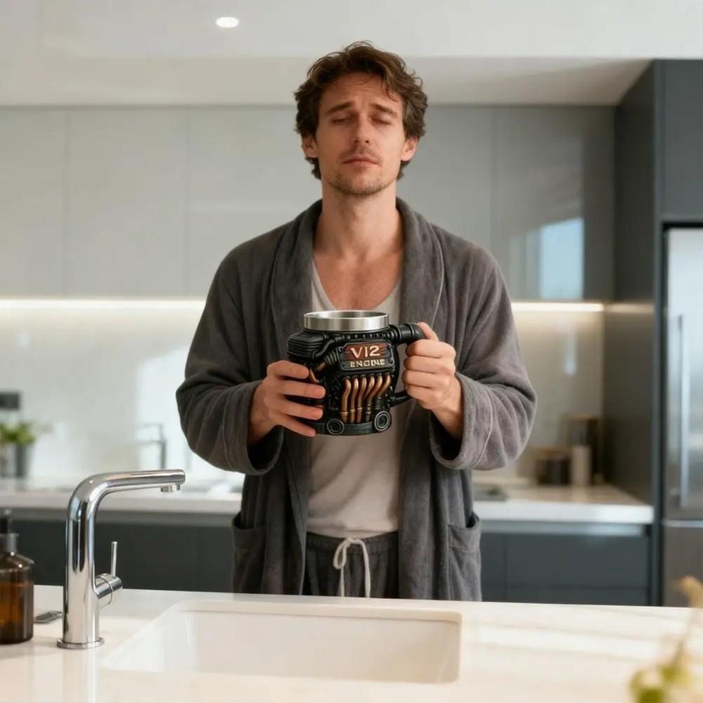 Термокружка из нержавеющей стали с двойными стенками Ретро кружки для чая Автомобильная кружка Кружка для воды Отцы