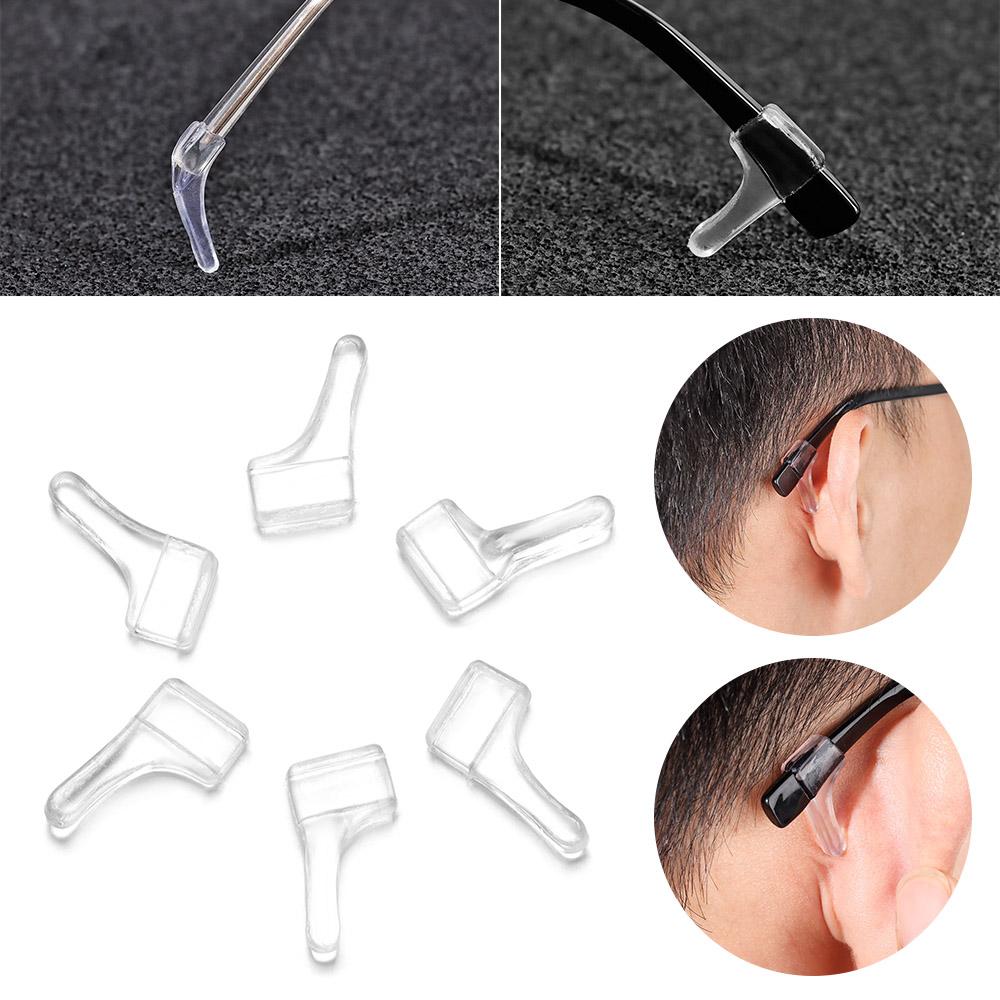 10pairs Tip Holder Glass Accessories Eyeglasses Ear Hooks Transparent Anti Slip Silicone