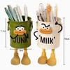 Fashion Ins High-value Cartoon Personality Pen Holder Student Desktop Office Large-capacity Cute Simple Retro Storage Bucket