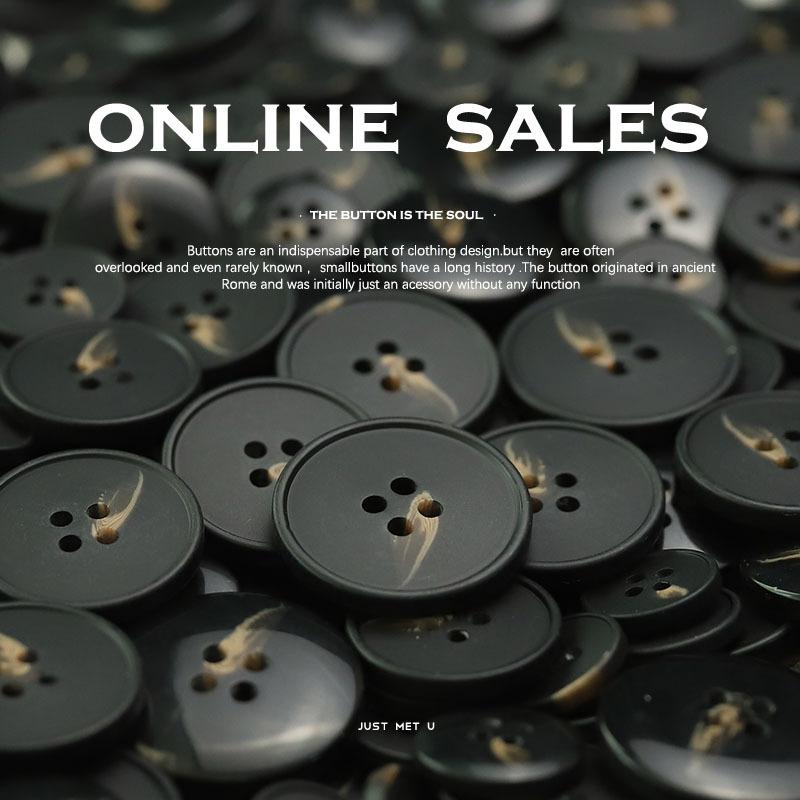 Four-Eye Resin Buckle Knitted Cardigan Cashmere Jacket Double-Sided Nylon Coat Buttons Men'S And Women'S Clothing Sweater Trench Coat Buttons