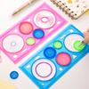11pcs/set 10pcs 16K/32K Scratch Paper & 1 set Blue/Pink Spirograph Stencils DIY Art Craft Kit for Drawing, Birthday Gift YMY