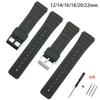 Для Casio Силиконовый ремешок для часов 12 мм 14 мм 16 мм 18 мм 20 мм 22 мм для SGW400 F91W F84 F105/108/A158/168 AE1200/1300 Спортивный браслет
