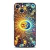 Чехол для телефона 'Луна Солнце' для iPhone 17 16 15 Pro Max 11 12 13 14 7 8 Plus SE 2020 X XR XS Мягкий Черный