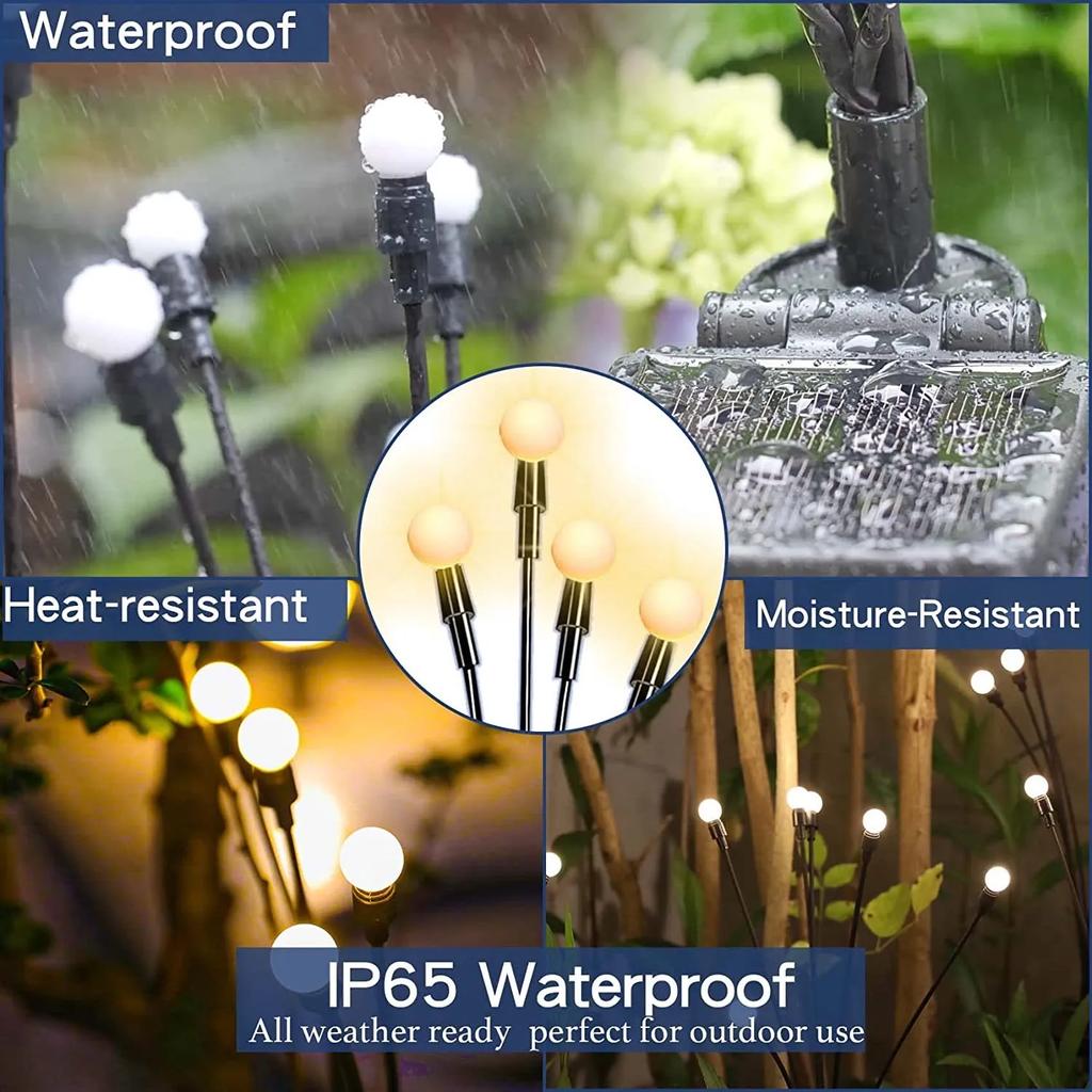 Solar LED Light Outdoor Garden Decoration Landscape Lights Firework Firefly Lawn Lamps Country House Terrace Balcony Decor Lamp