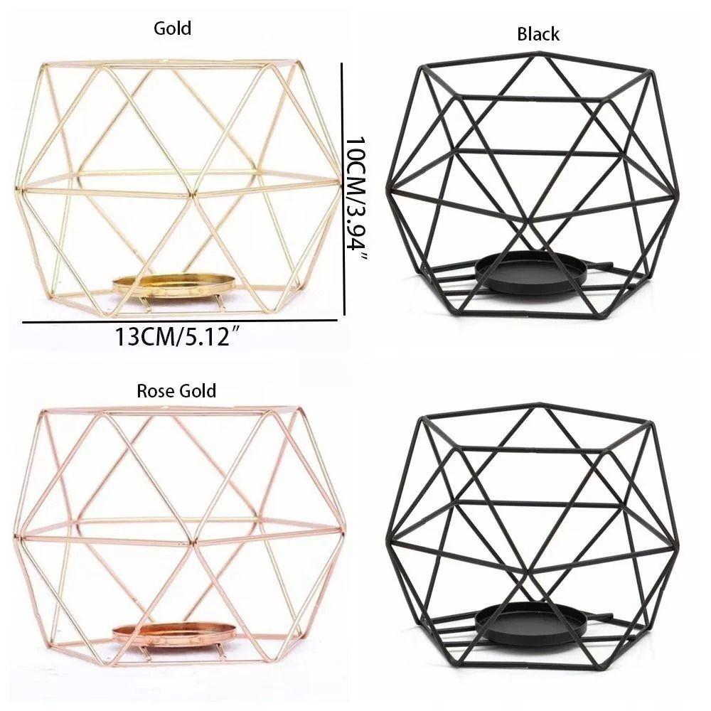 Металлический подсвечник полый держатель света новый многоугольный подсвечник рождественский