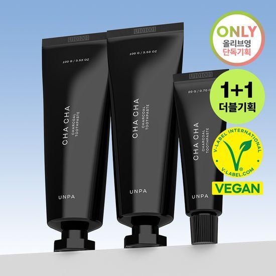 UNPA Chacha Charcoal Toothpaste 100g Double Promotion (+20g Mini Toothpaste)