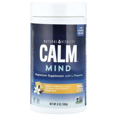 Calm® Mind, Магний (с L-теанином) Пищевая добавка, Смесь для напитка, Мед Ваниль, 168 г (6 унций)