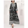 Western Style New Fashion Casual Loose Robe Print Long sleeve dress Printed Loose Dress