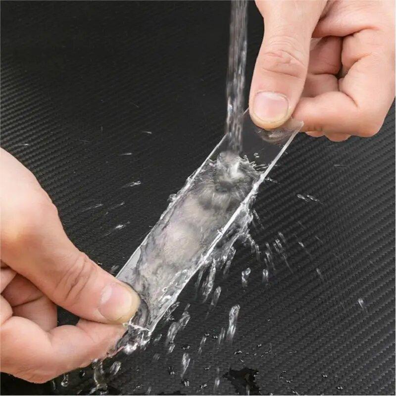 Сильный клей, многоцелевой, 1 шт., водонепроницаемый, сверхпрочный, настенный скотч, клей для кухни, ванной комнаты, прозрачный, 1 мм*2 см*5 м, нескользящие аксессуары