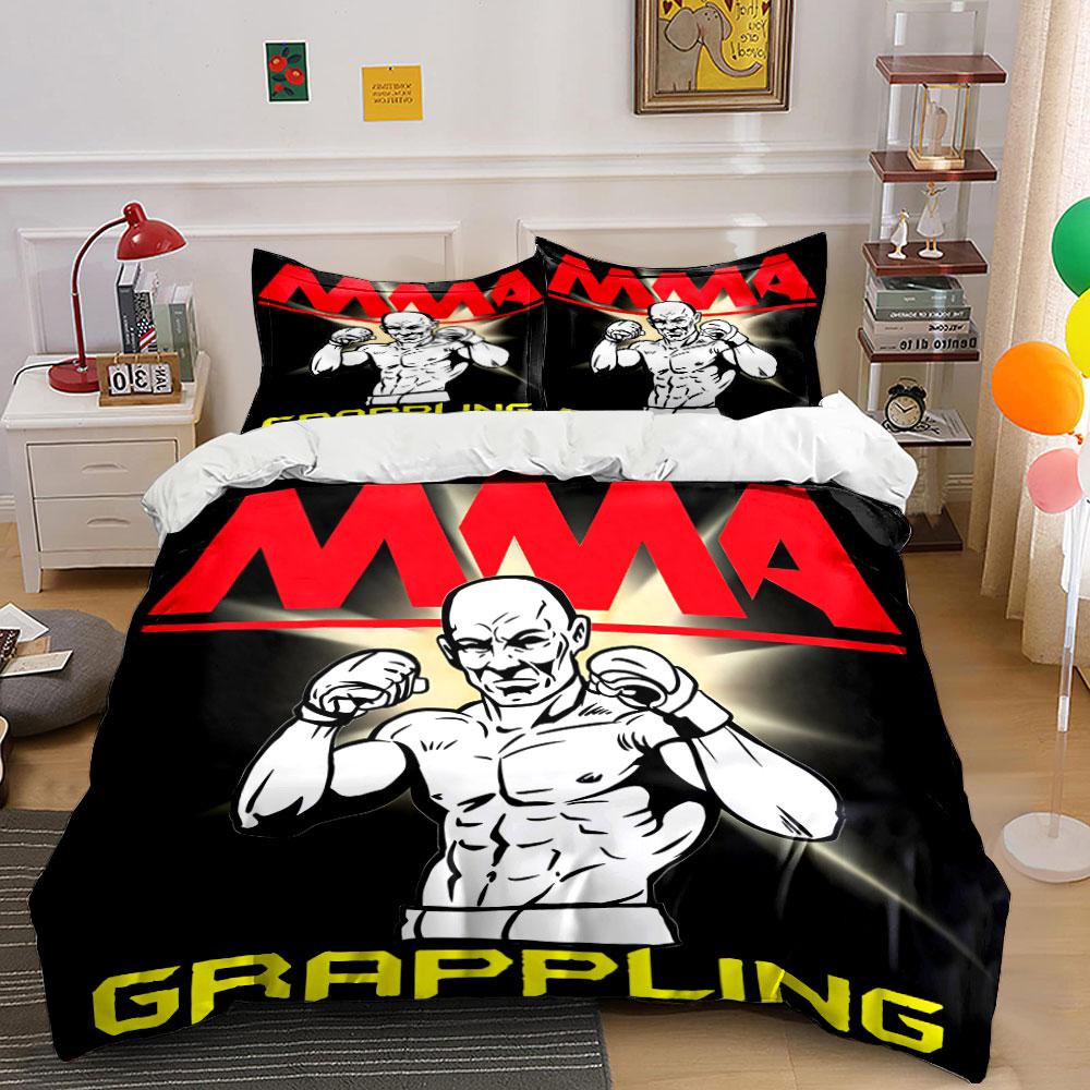MMA fighter, bold text. Bedding sets Duvet cover sets Duvet covers Pillowcases(1*Duvet Cover 2*Pillowcases without duvet insert)