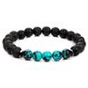 Natural Lava Volcanic Stone Bracelet 8mm Hematite Tiger Eye Beads Bracelets Healing Yoga Balance Bracelet Men Women Jewelry Gift