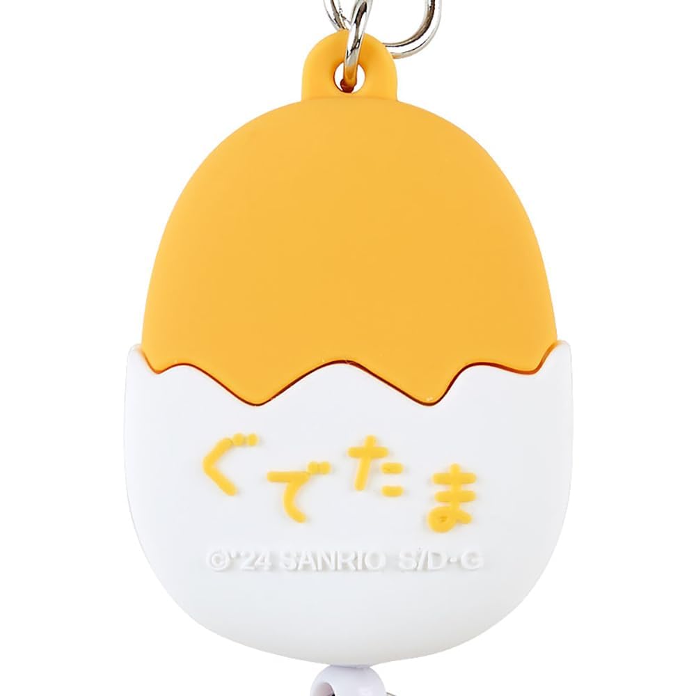 Брелок-катушка Sanrio Gudetama Key Mascot GUDETAMA 15 xx Персонаж 169463 В форме лица 4.3 1.8 см