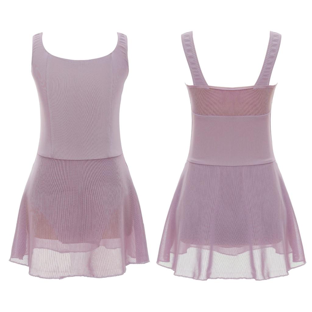 Детская спортивная одежда для девочек, костюм для художественного балета, гимнастики, танцевальная одежда, тренировочная одежда для танцев, однотонное праздничное платье