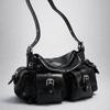 Large Capacity Multi Pocket PU Women's Underarm Shoulder Bag New Fashi Persality Y2K Motorcycle Crossbody Bags for Woman