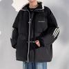 Полосатая утолщенная пуховая куртка с хлопковой подкладкой для мужской зимы, новая зимняя модная брендовая куртка, теплая куртка-пуховик