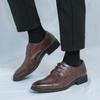 Hot Sale Leather Business Oxfords Shoes Luxury Brand Male Office Shoes Patent Leather Lace-Up Casual Shoes Men Flats