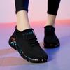 Men's Breathable Sneakers Running Shoes Men and Women Ultralight High Elastic Socks Shoes Tennis Sports Black Shoes