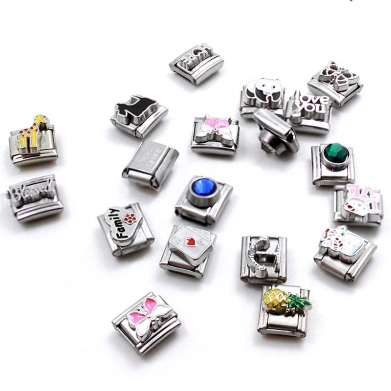 10 шт. Модульная фурнитура для ювелирных изделий, квадратные бусины, браслеты, ювелирные изделия, детали для самостоятельного изготовления, винтажные подвески, уникальные аксессуары