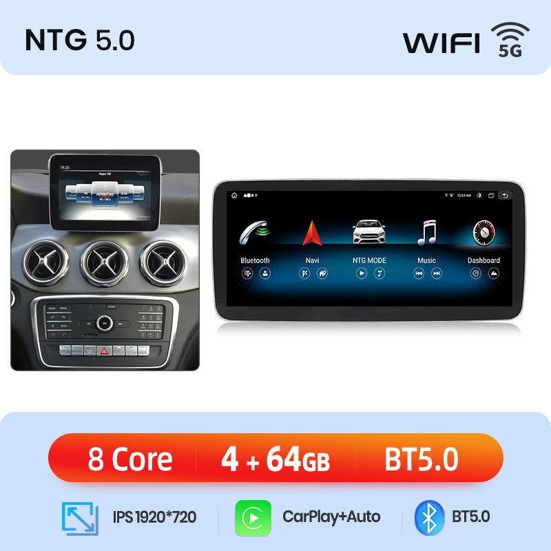 Junsun Qualcomm 665 Wireless CarPlay Andorid Auto Car Radio For Mercedes Benz A Class CLA GLA W176 2013-2018 Intelligent System Stereo