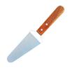 Cake Spatula Wooden Handle Stainless Steel Triangle Spatula Durable Comfortable Grip Cheese Pizzas Shovel for Home