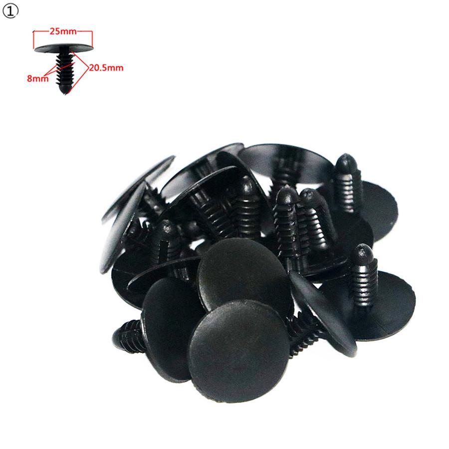 100 шт. смешанные автомобильные клипсы, пистоны для крыла и двери, нажимные клипсы, подкладка для автомобилей, зазубрины, пистоны, автомобильные крепежные элементы, аксессуары