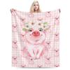 Cute and funny penguins Printed Blanket for Sofa Bed Travel Camping Living Room Office Conditioning Blanket