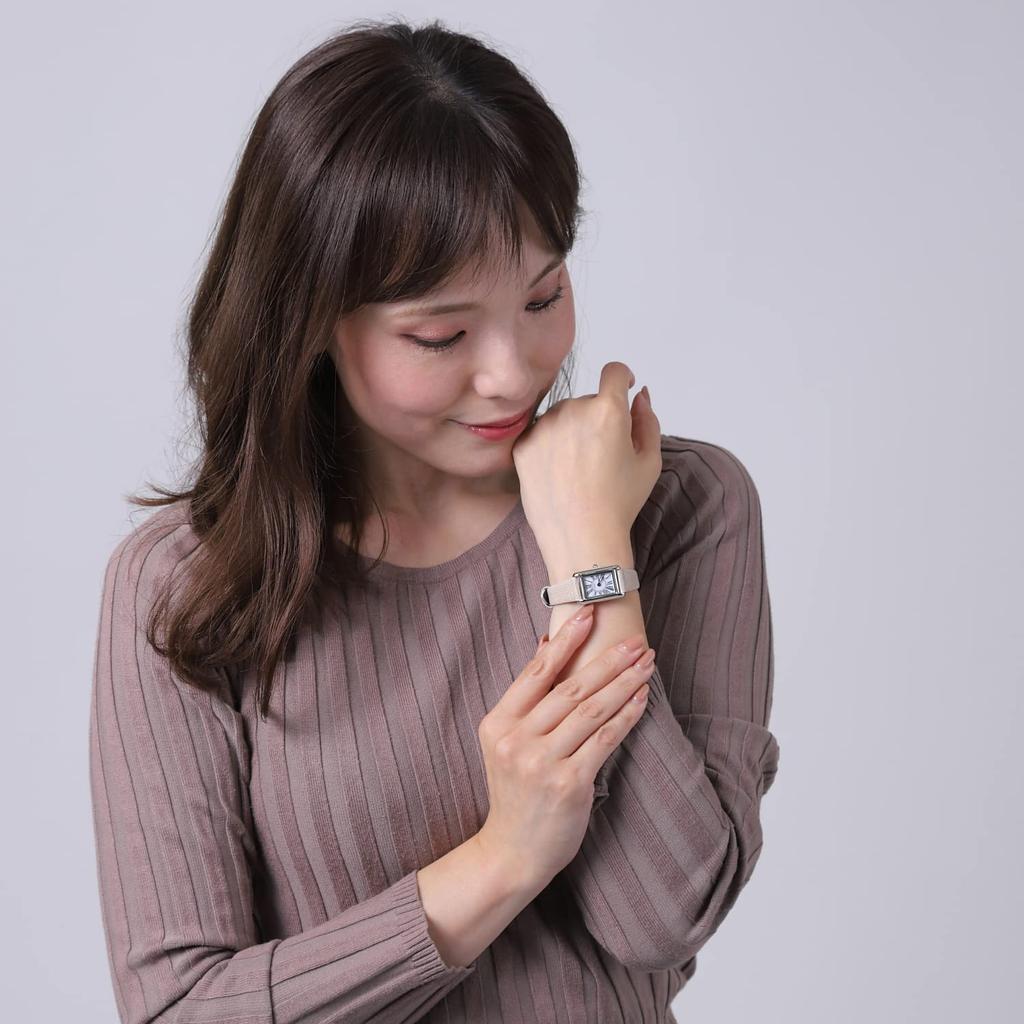 Солнечные часы, сделанные в Японии, LeClair PARALLELA, розовый золотой ремень из натуральной кожи ящерицы [LCREA], женские LC2101-PGRBE