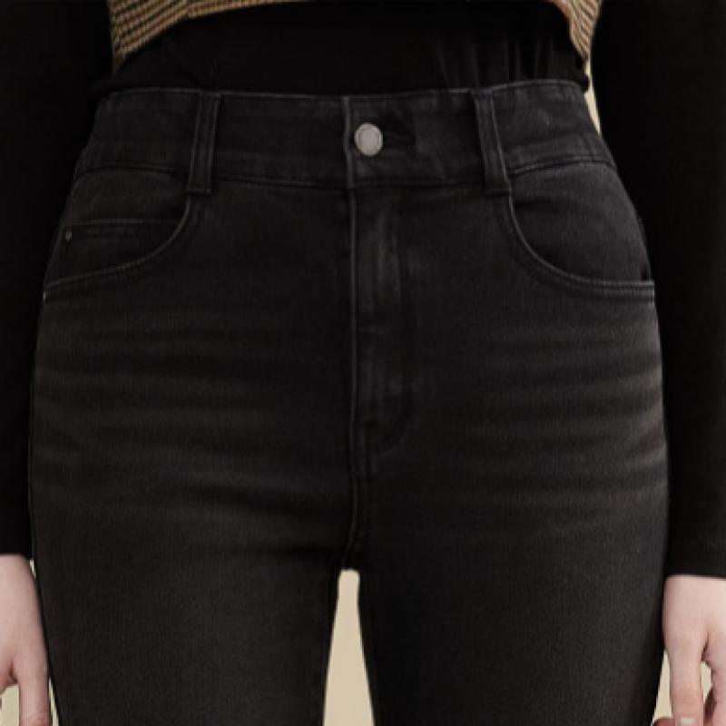 Bang Bang Women S Lycra Double Weave bruShed Denim jeanS Black