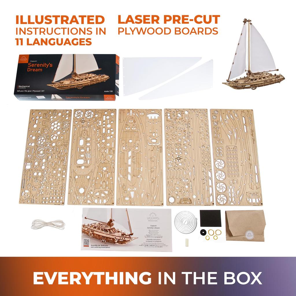 Ugears Serenities Dream 70224 деревянная головоломка модель для творчества клей инструменты не требуются