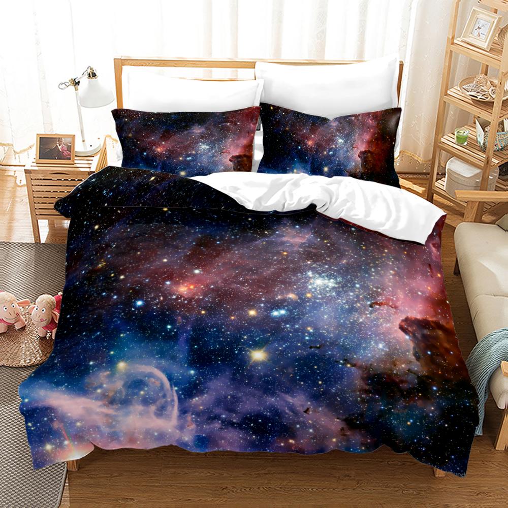 Комплект постельного белья Galaxy Duvet Cover Love Heart Shaped Cloud, размер King Queen для мальчиков, девочек, подростков, комплект постельного белья с наволочкой