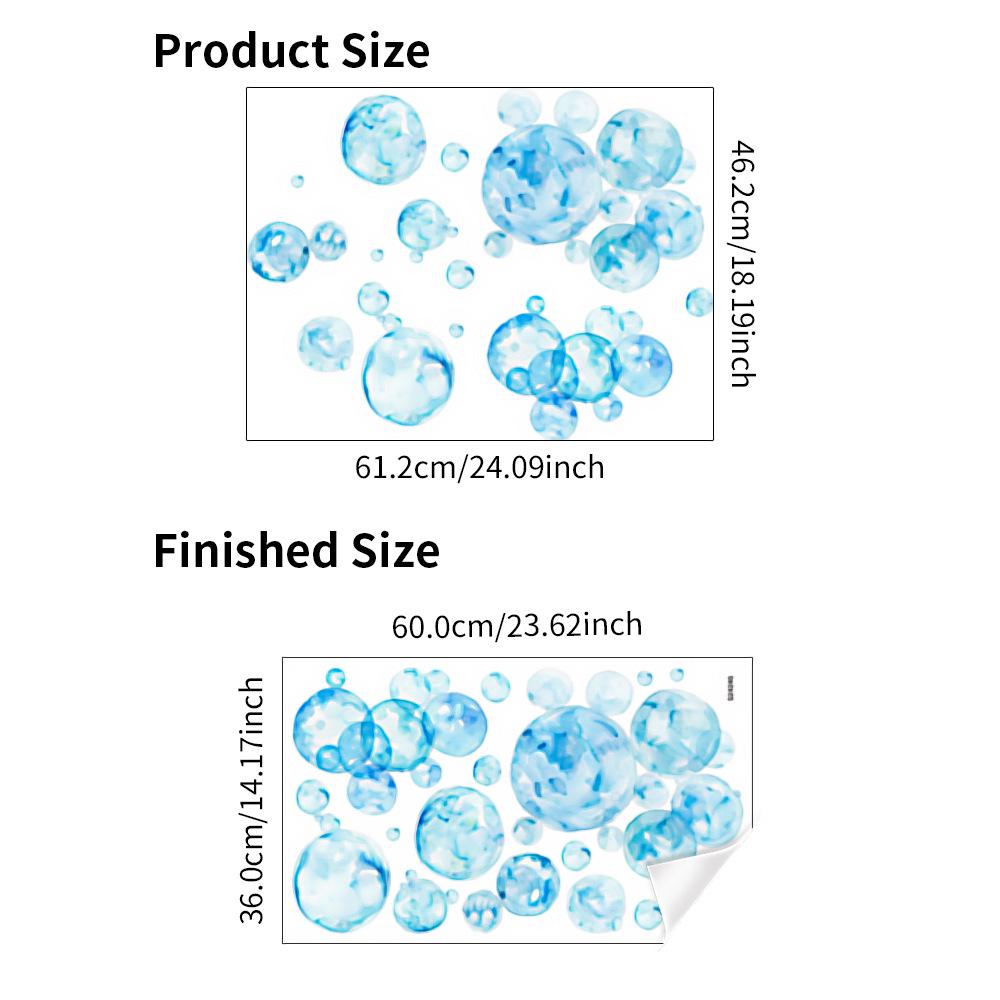 Waterproof Cartoon Bubble Wall & Bathtub Stickers - Removable & Self-Adhesive.