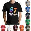 Мужская модная футболка, уличная повседневная одежда с коротким рукавом