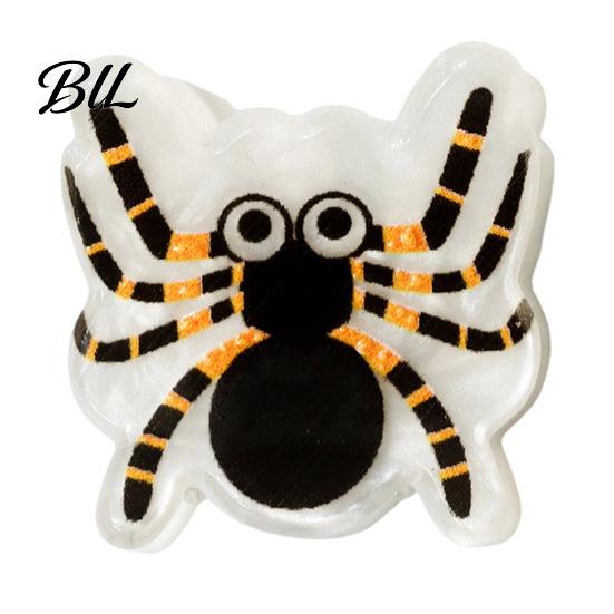 Glitter Acrylic Barrettes Halloween Cartoon Hair Clips for Women Girls, Pumpkin/Ghost/Bat/Cat Spooky Kids Accessories, Cute Decorative Party