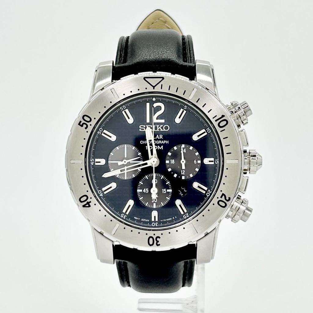 [USED] SEIKO SOLAR 100M Chronograph Solar Watch