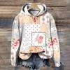 Women's Hoodie Designer Flower Print Autumn/Winter  Loose Women's Sweatshirts Pullover Hoodies Fashion Trend Women Clothing Tops