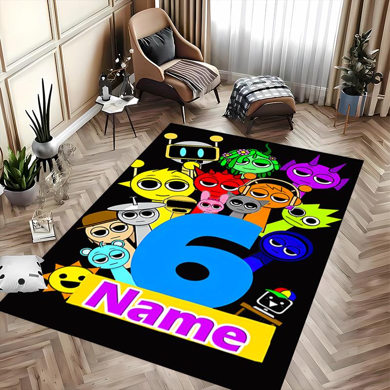 Custom personalization Sprunki themed Area Rug - Perfect For Kitchen, Bathroom,Laundry Room Decor Large Size Available,Gift All Seasons
