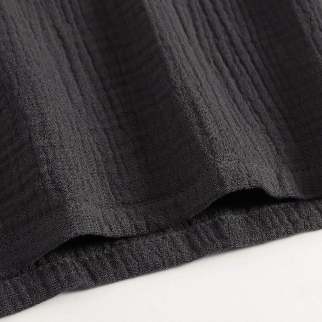 SISOFTLY Короткий рукав Длина спереди Верх и низ Однотонный Прохладный и Идеальный для малыша и подарков Женская пижама, Двухслойная марля, Брюки 3/4, Разрез,