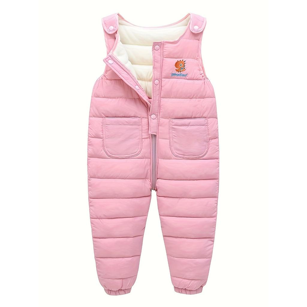 Baby Warm Fleece Lining Snow Pants with Pockets, Perfect Outdoor Leggings for Toddlers and Infants  In Winter, Ideal Choice for Outdoor Activities