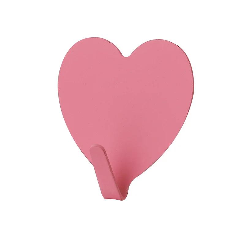 Household Tools Heart-shaped Hook Girly Heart Pink Love Hook Peach Heart Stainless Steel Hook Soft Girl Room Decoration Hooks