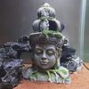 Reptile & Fish Tank Resin Bodhisattva Head Ornament
