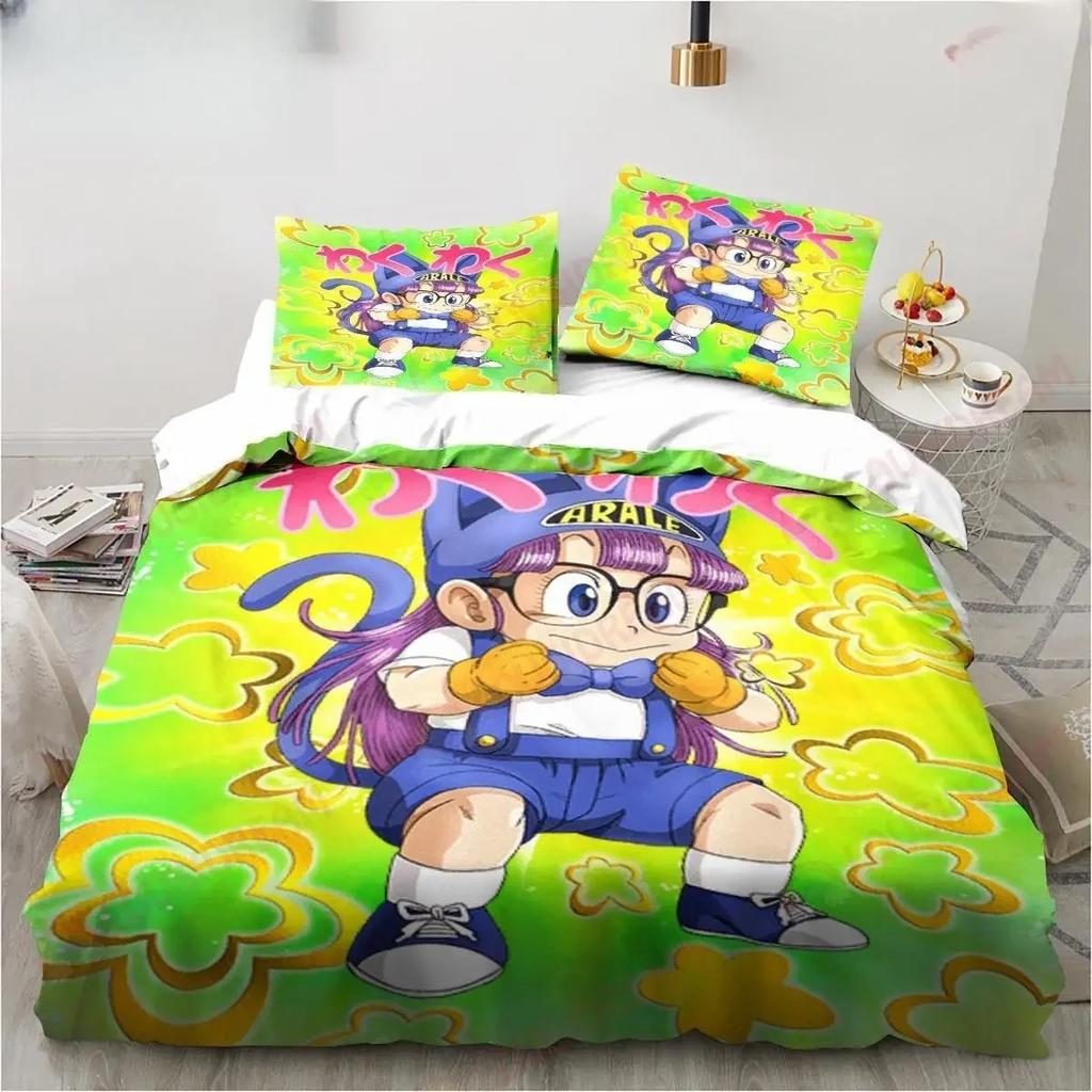 Новый милый мультяшный набор постельного белья DR S-Slump Arale Аниме King Twin Double Микрофибра Пододеяльник