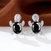 Accessories niche design, turtle stud earrings, animal micro inlaid with diamond zircon earrings
