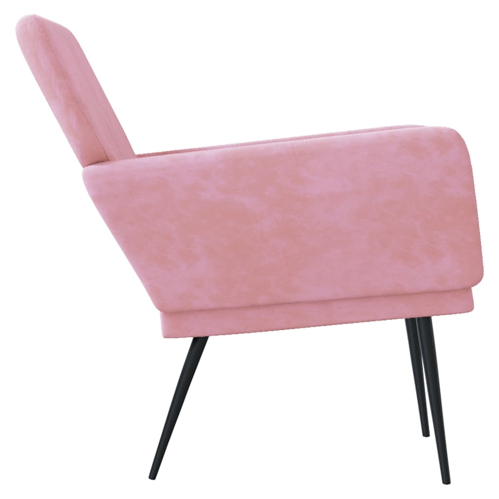Armchair Pink 62x79x79 cm Velvet