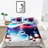 3D Цифровая Печать Пододеяльник Наволочка Набор из двух или трех предметов Рождественский подарок Полиэстер