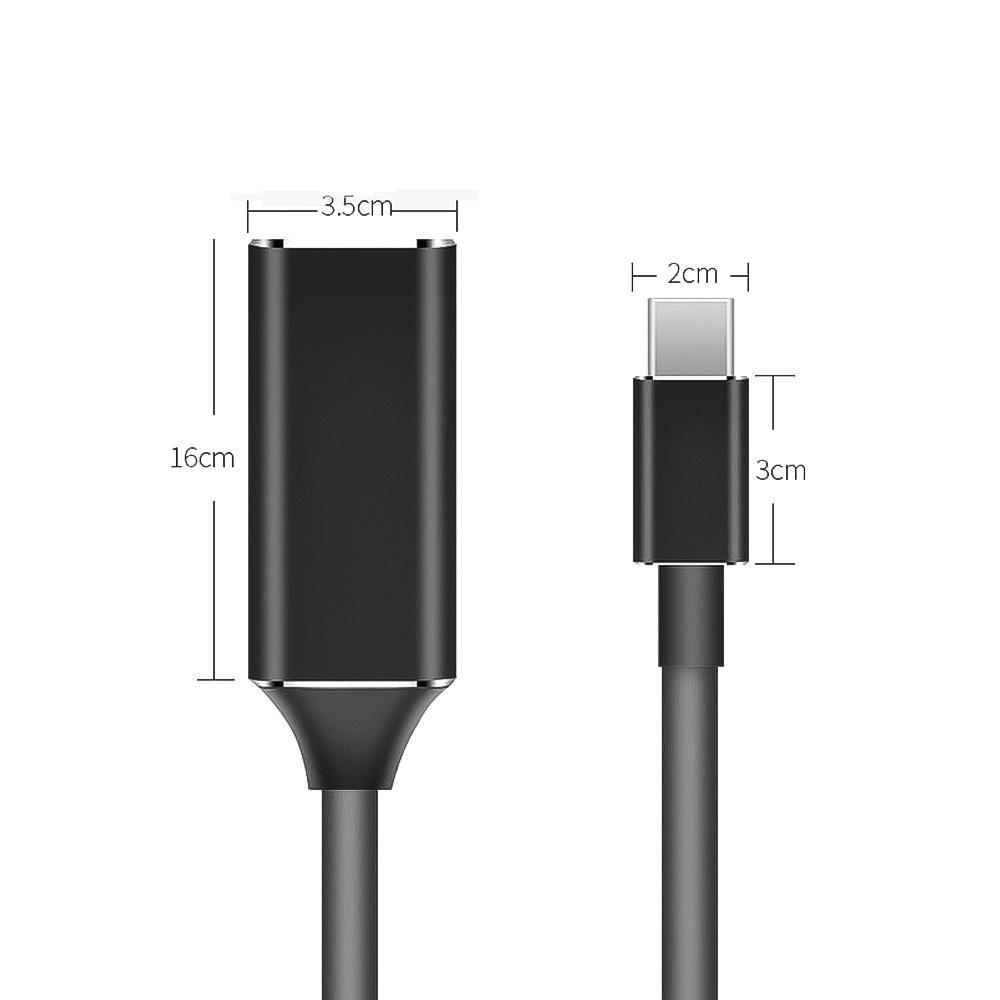 Кабель Type C на HDMI 4K 30 Гц, USB C на HDMI, адаптер-конвертер для ТВ, дисплея ПК, компьютера, телефона, кабель USB 3.1 HDMI