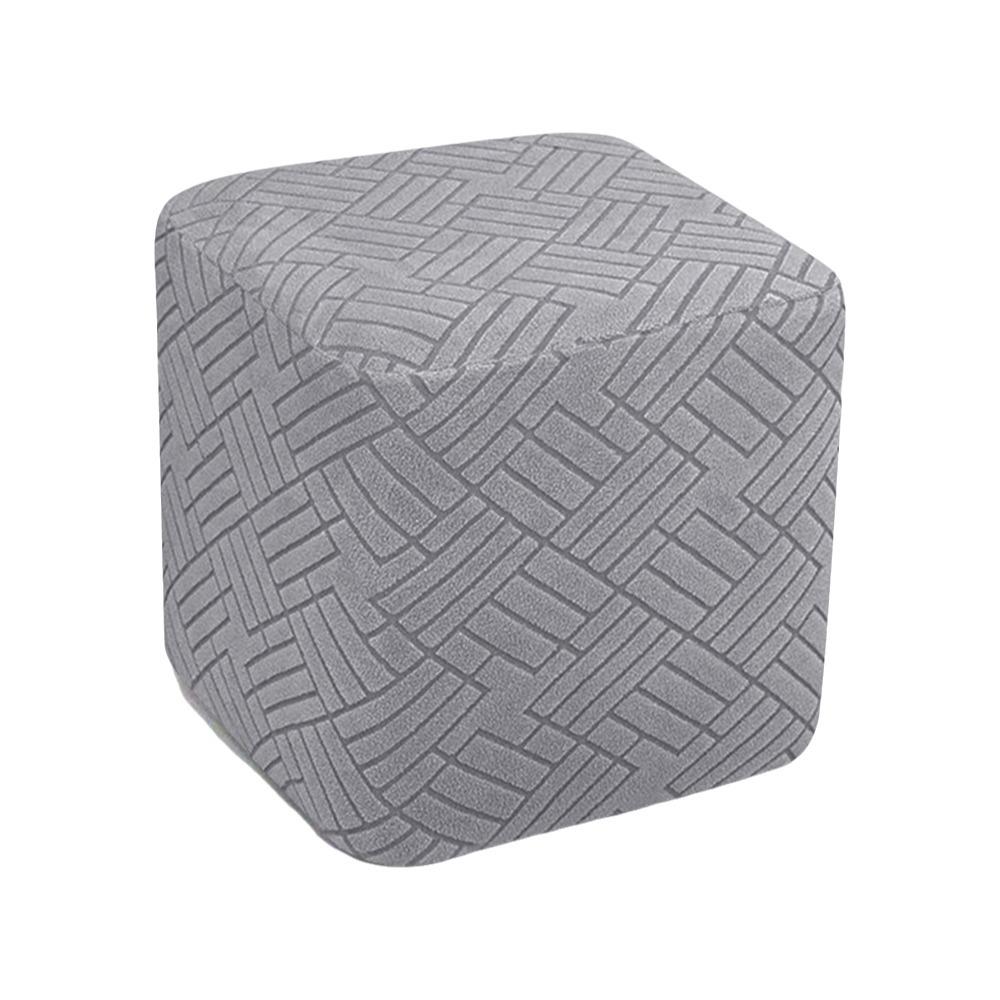 Full Coverage Ottoman Covers Geometric Jacquard Furniture Slipcovers  Sofa Footstool