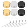 Uxcell 6 Pieces Footswitch Guitar Pedal Button Metal Footswitch Top Covers for Guitar Effect Pedal and Black Toppers, Caps, 3/8-inch Buttons, Gold,