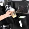Большой кожаный органайзер для автокресла с держателем для планшета и подстаканником, устанавливаемый за сиденьем. Автомобильный органайзер. Защитные коврики для сидений для внедорожника, автодома, грузовика, седана. Игрушки для детей.